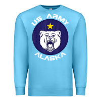 Ocean Blue us army alaska polar bear patch t shirt Premium Sweatshirt - DesignPulse
