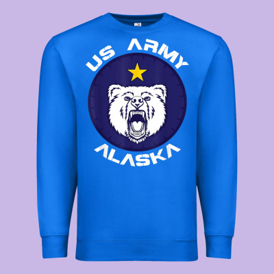 Us Army Alaska Polar Bear Patch T Shirt Premium Sweatshirt Designed By Designpulse