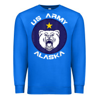 True Royal us army alaska polar bear patch t shirt Premium Sweatshirt - DesignPulse