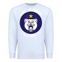 White us army alaska polar bear patch t shirt Premium Sweatshirt - DesignPulse