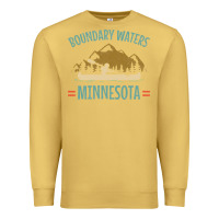 Antique Gold retro boundary waters canoe minnesota Premium Sweatshirt - DesignPulse