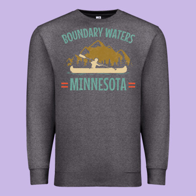 Retro Boundary Waters Canoe Minnesota Premium Sweatshirt Designed By Designpulse