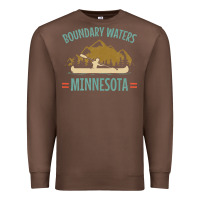 Chestnut retro boundary waters canoe minnesota Premium Sweatshirt - DesignPulse