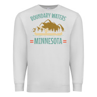 Dove Grey retro boundary waters canoe minnesota Premium Sweatshirt - DesignPulse