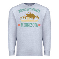 Heather Grey retro boundary waters canoe minnesota Premium Sweatshirt - DesignPulse