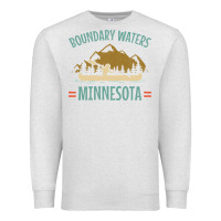 Oatmeal Heather retro boundary waters canoe minnesota Premium Sweatshirt - DesignPulse
