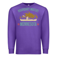 Purple retro boundary waters canoe minnesota Premium Sweatshirt - DesignPulse