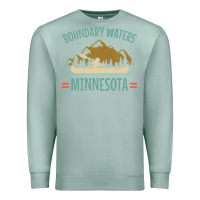 Seafoam retro boundary waters canoe minnesota Premium Sweatshirt - DesignPulse