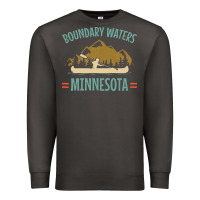Smoke retro boundary waters canoe minnesota Premium Sweatshirt - DesignPulse
