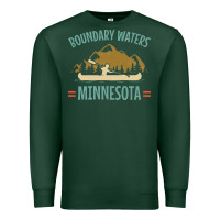 Sports Green retro boundary waters canoe minnesota Premium Sweatshirt - DesignPulse