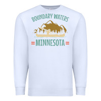White retro boundary waters canoe minnesota Premium Sweatshirt - DesignPulse