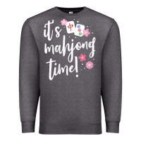 Charcoal Heather womens mahjong gift for her mahjong player v neck t shirt Premium Sweatshirt - DesignPulse