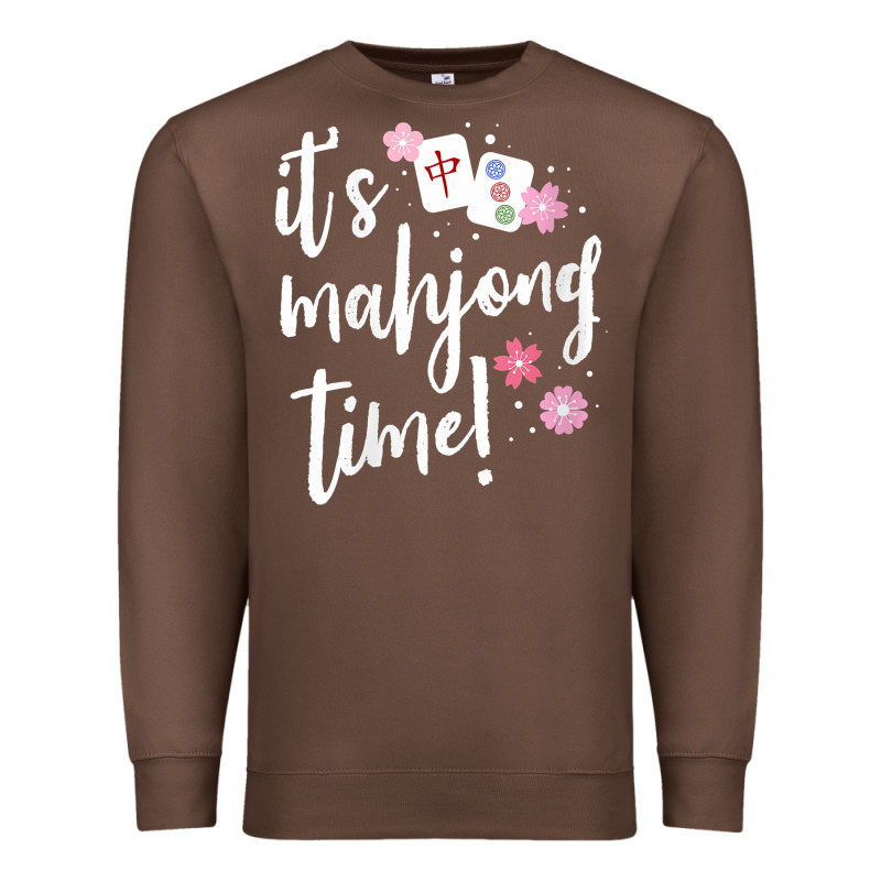 Womens Mahjong Gift For Her Mahjong Player V Neck T Shirt Premium Sweatshirt by DesignPulse | Teevron
