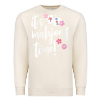 Sandshell womens mahjong gift for her mahjong player v neck t shirt Premium Sweatshirt - DesignPulse