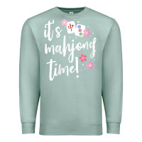 Seafoam womens mahjong gift for her mahjong player v neck t shirt Premium Sweatshirt - DesignPulse