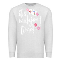 Oatmeal Heather womens mahjong gift for her mahjong player v neck t shirt Premium Sweatshirt - DesignPulse