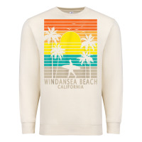 Sandshell windansea beach california ca surfer surfing surf palm tree Premium Sweatshirt - DesignPulse