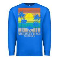 Windansea Beach California Ca Surfer Surfing Surf Palm Tree Premium Sweatshirt | Teevron