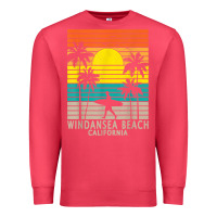 Cardinal windansea beach california ca surfer surfing surf palm tree Premium Sweatshirt - DesignPulse
