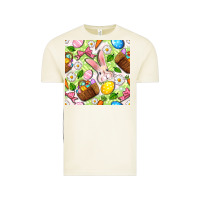 Vintage Arctic Easter Hamper With Bunny Seamless Pattern Vintage Tee - BundleAndBundleShop
