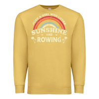 Antique Gold Rowing  . Just A Girl Who Loves Sunshine And Rowing Premium Sweatshirt - DesignPulse