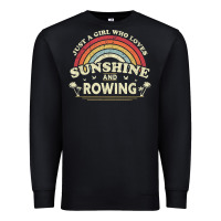 Black Rowing  . Just A Girl Who Loves Sunshine And Rowing Premium Sweatshirt - DesignPulse