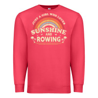 Cardinal Rowing  . Just A Girl Who Loves Sunshine And Rowing Premium Sweatshirt - DesignPulse