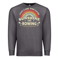 Charcoal Heather Rowing  . Just A Girl Who Loves Sunshine And Rowing Premium Sweatshirt - DesignPulse