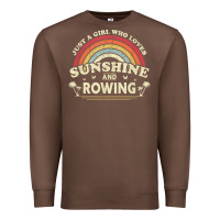 Chestnut Rowing  . Just A Girl Who Loves Sunshine And Rowing Premium Sweatshirt - DesignPulse