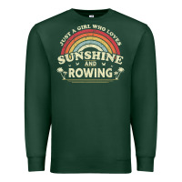 Sports Green Rowing  . Just A Girl Who Loves Sunshine And Rowing Premium Sweatshirt - DesignPulse