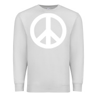 Dove Grey Peace Sign Premium Sweatshirt - DesignPulse