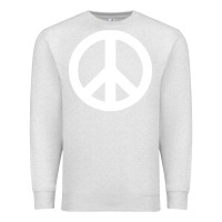 Oatmeal Heather Peace Sign Premium Sweatshirt - DesignPulse