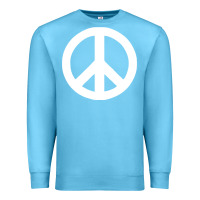 Ocean Blue Peace Sign Premium Sweatshirt - DesignPulse