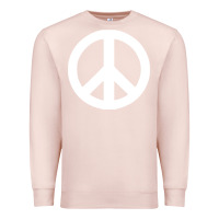 Pale Pink Peace Sign Premium Sweatshirt - DesignPulse
