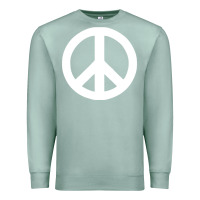Seafoam Peace Sign Premium Sweatshirt - DesignPulse