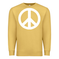 Antique Gold Peace Sign Premium Sweatshirt - DesignPulse