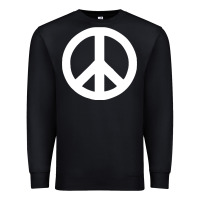 Black Peace Sign Premium Sweatshirt - DesignPulse