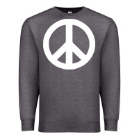 Charcoal Heather Peace Sign Premium Sweatshirt - DesignPulse