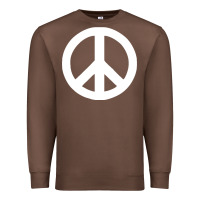 Chestnut Peace Sign Premium Sweatshirt - DesignPulse
