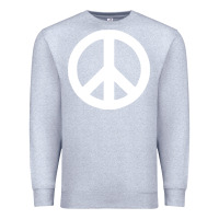 Heather Grey Peace Sign Premium Sweatshirt - DesignPulse