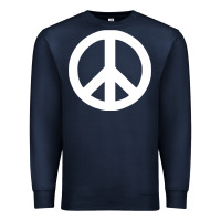 Navy Peace Sign Premium Sweatshirt - DesignPulse