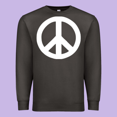 Peace Sign Premium Sweatshirt Designed By Designpulse