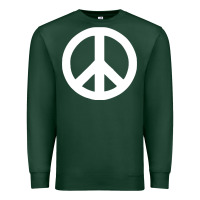 Sports Green Peace Sign Premium Sweatshirt - DesignPulse