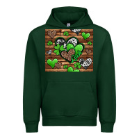 Forest Green St. Patrick's Day hearts Urban Hoodie - Jasminsmagicworld