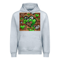 Heather Grey St. Patrick's Day hearts Urban Hoodie - Jasminsmagicworld