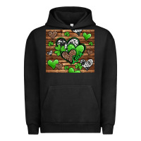 Pigment Black St. Patrick's Day hearts Urban Hoodie - Jasminsmagicworld
