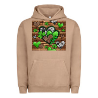 Pigment Burro St. Patrick's Day hearts Urban Hoodie - Jasminsmagicworld