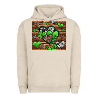 Pigment French Oak St. Patrick's Day hearts Urban Hoodie - Jasminsmagicworld