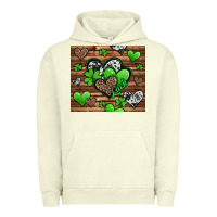 Pigment Pistachio St. Patrick's Day hearts Urban Hoodie - Jasminsmagicworld