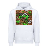 White St. Patrick's Day hearts Urban Hoodie - Jasminsmagicworld
